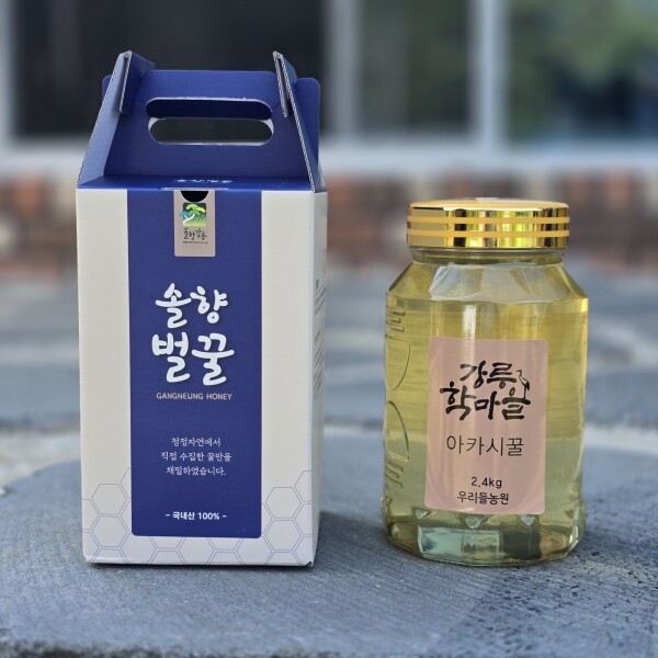 강릉몰,우리들농원 천연아카시아꿀 2.4kg 자연꿀 산지직